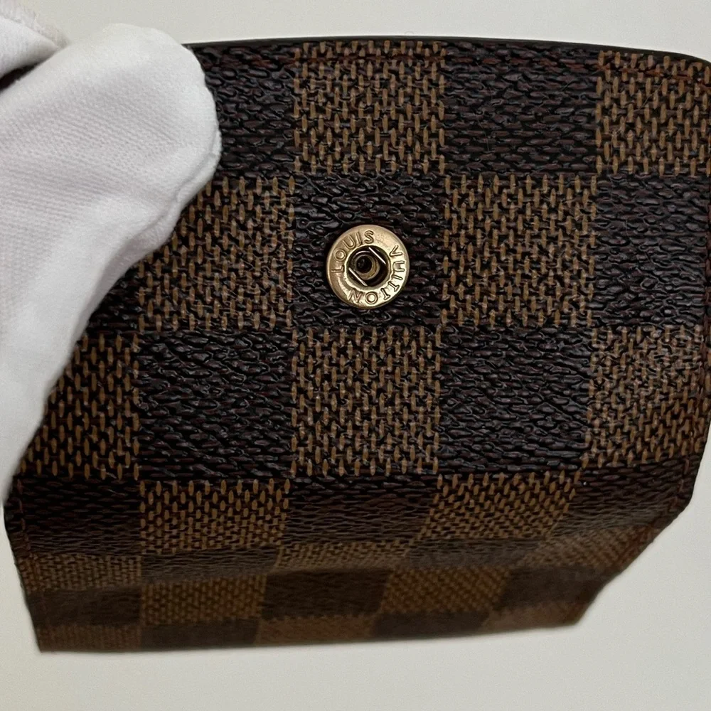 Louis Vuitton Ebene Cufflink Earring Holder Dust bag Box Vintage Unisex